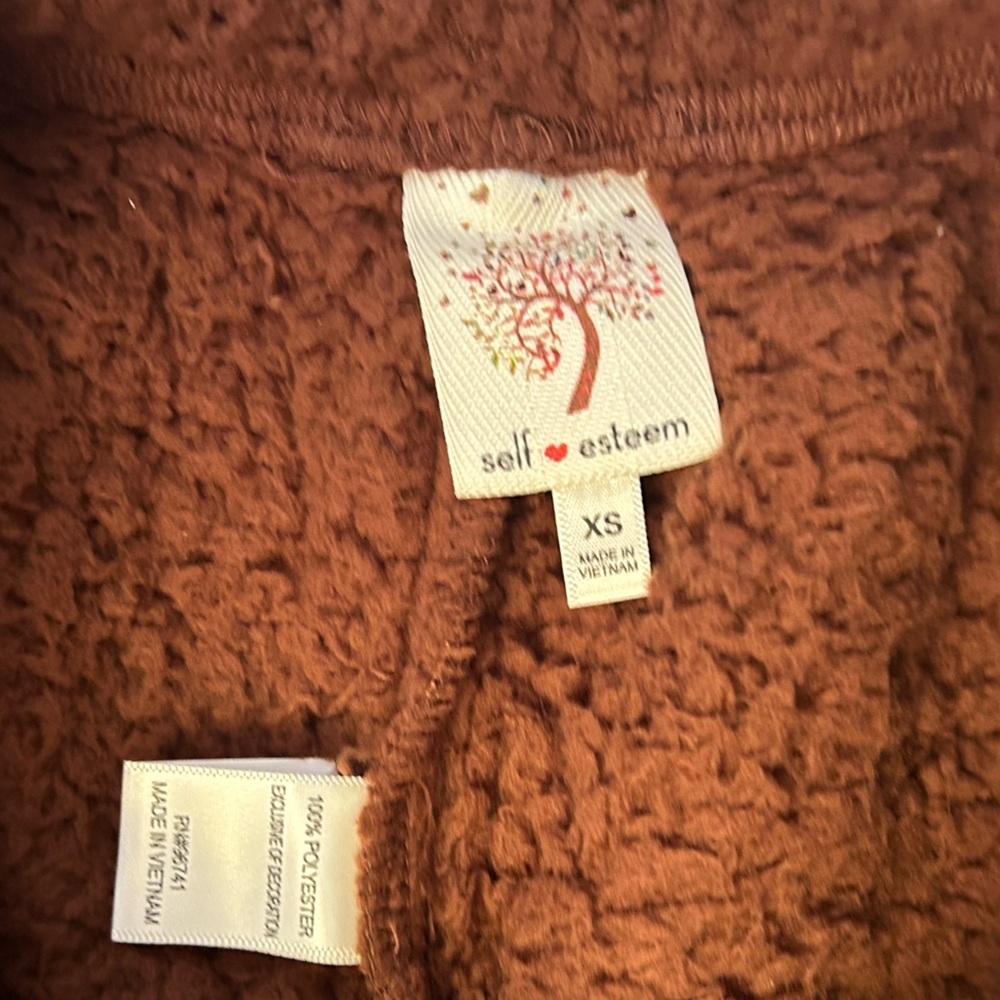 Self Esteem Faux Sherpa Juniors Warm Brown Joggers Super Soft Sz-XS. Z12 - Picture 7 of 10
